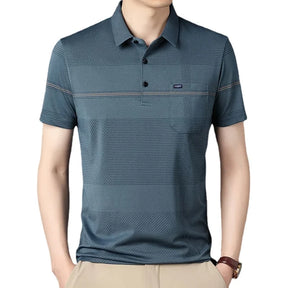 Camisa Polo Masculina Rauffstein RS237 elegante, com tecido premium e design atemporal, ideal para visuais casuais e formais com conforto.