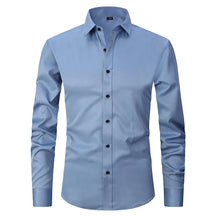 Camisa Social de Algodão Masculina Rauffstein RS142, modelagem slim fit, tecido respirável, gola tradicional e acabamento refinado para um visual sofisticado.