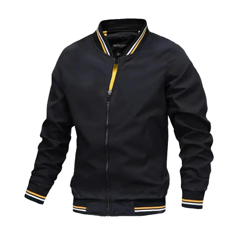 Jaqueta Casual Masculina com Zíperes Rauffstein RS039, modelagem ajustada, tecido leve e design moderno para um visual elegante e confortável.