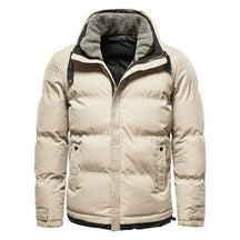 Jaqueta masculina puffer Rauffstein RS118 com forro em lã, fechamento em zíper e modelagem ajustada para proteção térmica e elegância.