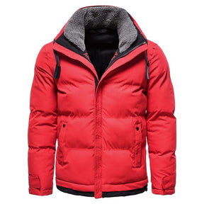 Jaqueta masculina puffer Rauffstein RS118 com forro em lã, fechamento em zíper e modelagem ajustada para proteção térmica e elegância.