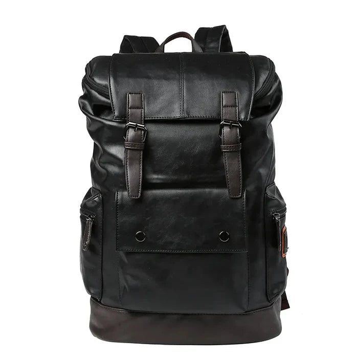 Mochila Couro Rauffstein RS422 resistente, com couro ecológico e design elegante, perfeita para cidade ou aventuras com sofisticação e praticidade.
