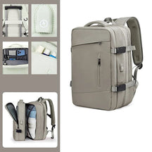 Mochila Viagem Rauffstein RS425 confortável, com nylon resistente e USB, perfeita para viagens ou trabalho com organização e design moderno.
