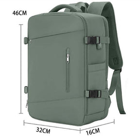 Mochila Viagem Rauffstein RS425 confortável, com nylon resistente e USB, perfeita para viagens ou trabalho com organização e design moderno.