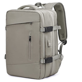 Mochila Viagem Rauffstein RS425 confortável, com nylon resistente e USB, perfeita para viagens ou trabalho com organização e design moderno.
