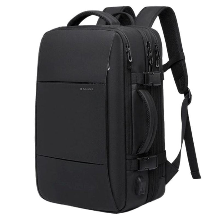 Mochila Viagem Rauffstein RS408 moderna, expansível, com porta USB e tecido impermeável, perfeita para notebook 17" em viagens ou trabalho.