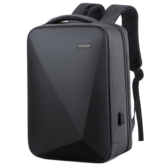 Mochila Executiva Rauffstein RS411 elegante, com tecido impermeável e porta USB, perfeita para notebook 15" em viagens ou trabalho com conforto.