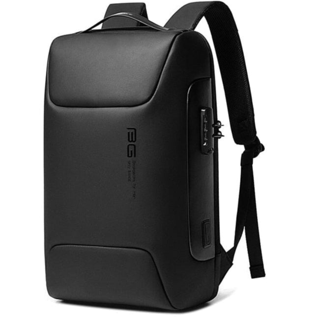 Mochila Executiva Rauffstein RS401 moderna, com tecido impermeável, porta USB e trava TSA, perfeita para notebook 15" em viagens ou trabalho.
