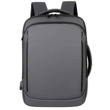 Mochila Executiva Rauffstein RS086 com compartimento para notebook 15", material impermeável, design moderno e porta USB para mais praticidade.