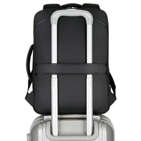 Mochila Executiva Rauffstein RS086 com compartimento para notebook 15", material impermeável, design moderno e porta USB para mais praticidade.