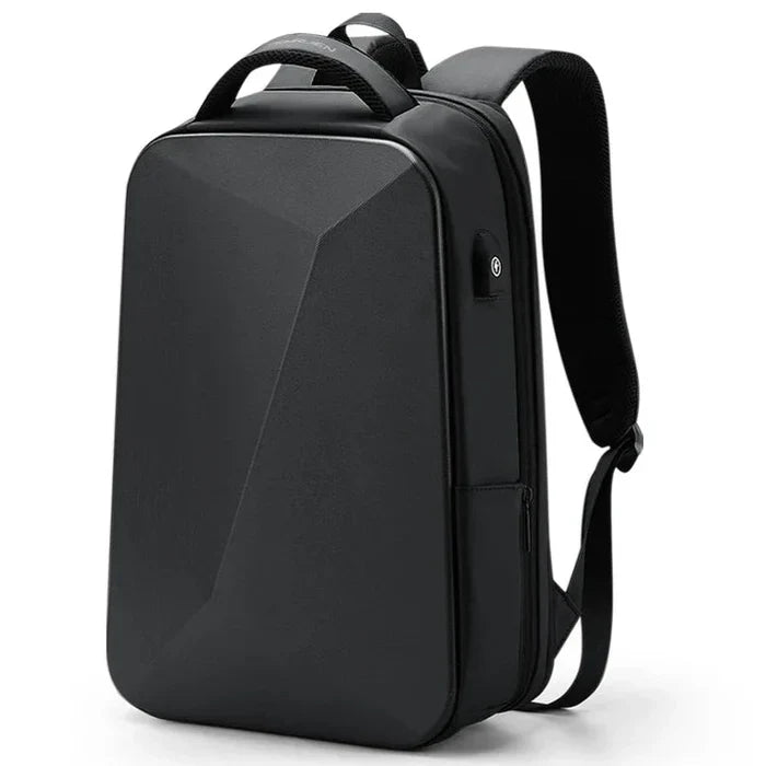 Mochila Executiva Rauffstein RS087 com compartimento para notebook 14", material impermeável, alças ergonômicas e porta USB para mais praticidade.