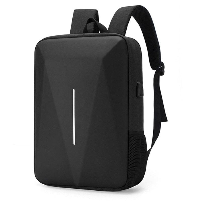 Mochila Executiva Rauffstein RS409 prática, com tecido impermeável e porta USB, perfeita para notebook 15" em viagens ou trabalho com sofisticação.