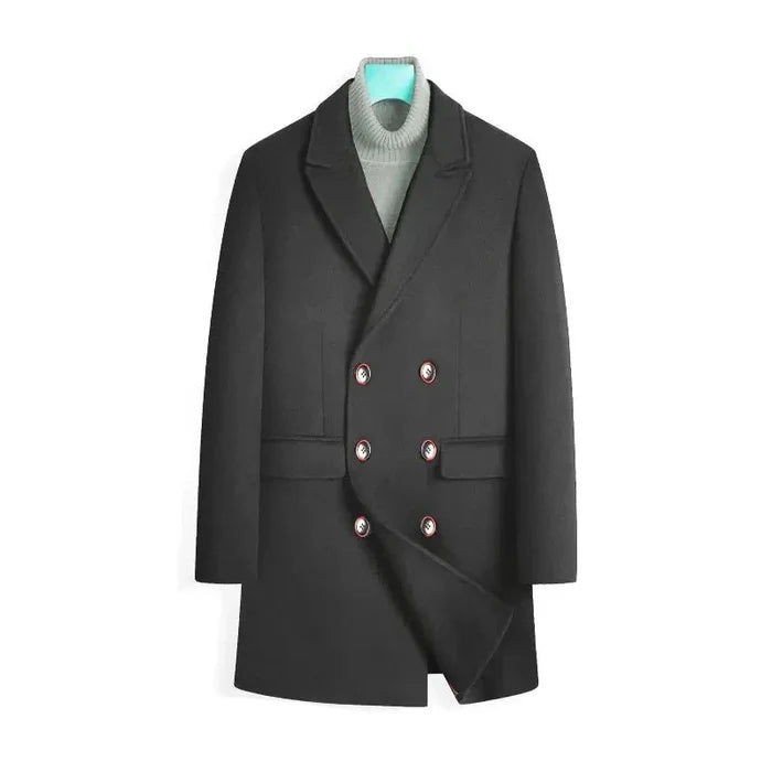 Sobretudo Masculino em Lã Rauffstein RS228, com design sofisticado, perfeito para inverno e outono em looks casuais ou sociais com proteção.