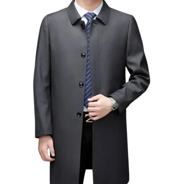 Sobretudo Masculino Executivo em Lã Rauffstein RS229, com design sofisticado, perfeito para eventos corporativos com proteção e elegância.