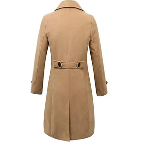 Sobretudo Masculino Longo em Lã Rauffstein RS232, com design transpassado, perfeito para eventos formais com proteção térmica e estilo.