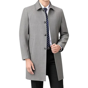 Sobretudo Masculino Social em Lã Rauffstein RS226, com design clássico, perfeito para inverno e outono em ocasiões formais com elegância.