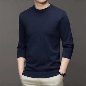 Suéter Casual Masculino Gola Redonda Rauffstein RS182, com modelagem slim fit, perfeito para looks casuais ou descontraídos com estilo e conforto.