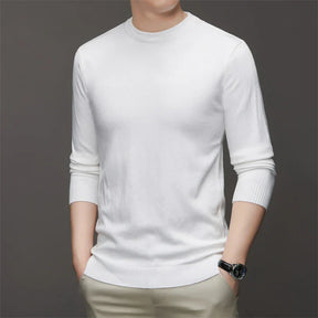 Suéter Casual Masculino Gola Redonda Rauffstein RS182, com modelagem slim fit, perfeito para looks casuais ou descontraídos com estilo e conforto.