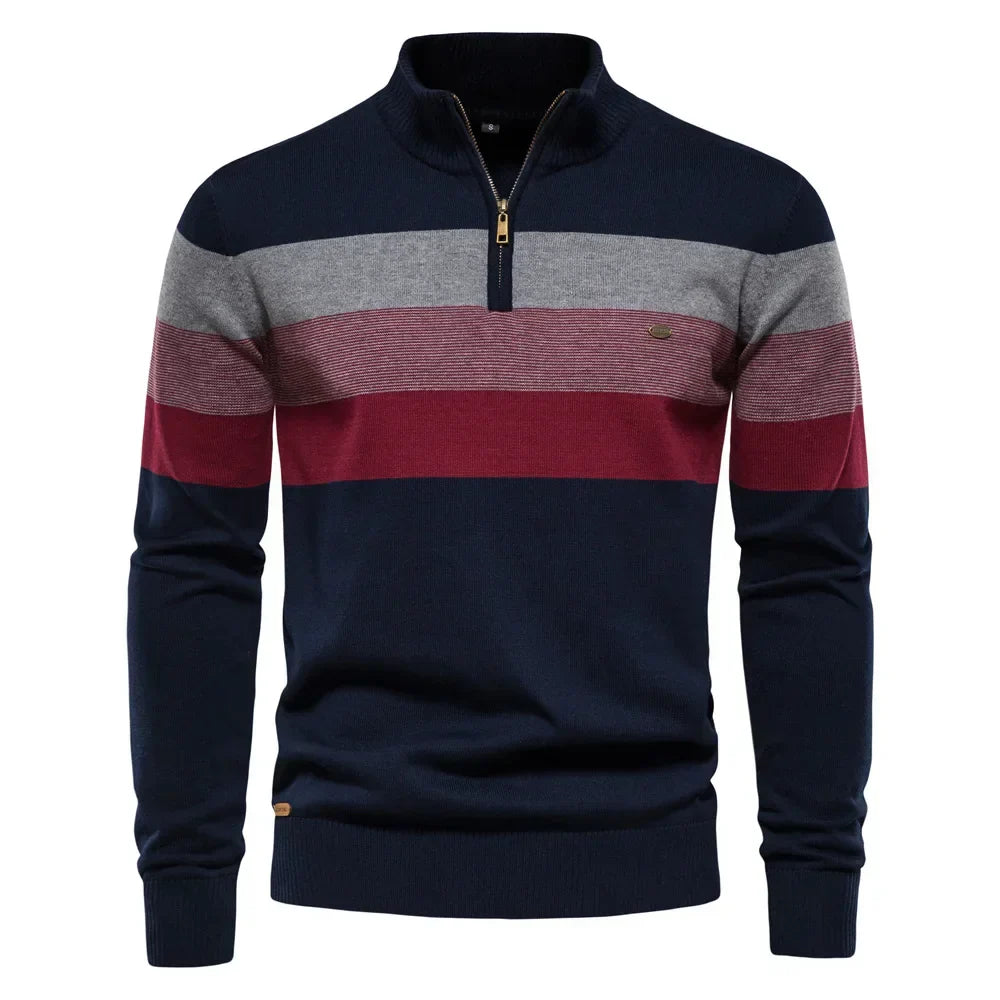 Suéter Masculino Rauffstein RS172, com modelagem ajustada e gola careca, perfeito para inverno em ocasiões casuais ou formais com estilo.