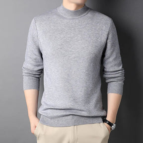 Suéter Masculino em Lã Rauffstein RS233 elegante, com gola alta e design minimalista, ideal para visuais casuais e formais com conforto.