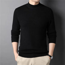 Suéter Masculino em Lã Rauffstein RS233 elegante, com gola alta e design minimalista, ideal para visuais casuais e formais com conforto.