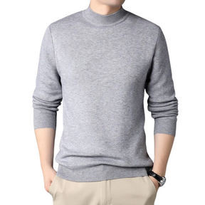 Suéter Masculino em Lã Rauffstein RS233 elegante, com gola alta e design minimalista, ideal para visuais casuais e formais com conforto.