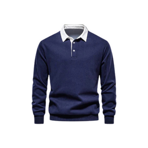 Suéter Masculino Gola Polo Rauffstein RS021, design clássico, tecido premium e modelagem confortável para um visual sofisticado.