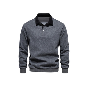 Suéter Masculino Gola Polo Rauffstein RS021, design clássico, tecido premium e modelagem confortável para um visual sofisticado.