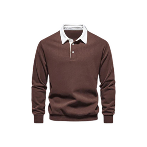 Suéter Masculino Gola Polo Rauffstein RS021, design clássico, tecido premium e modelagem confortável para um visual sofisticado.