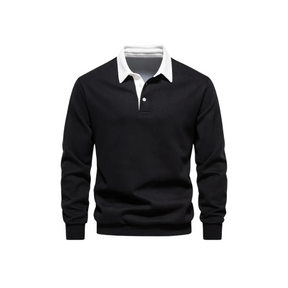 Suéter Masculino Gola Polo Rauffstein RS021, design clássico, tecido premium e modelagem confortável para um visual sofisticado.