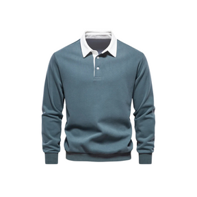 Suéter Masculino Gola Polo Rauffstein RS021, design clássico, tecido premium e modelagem confortável para um visual sofisticado.